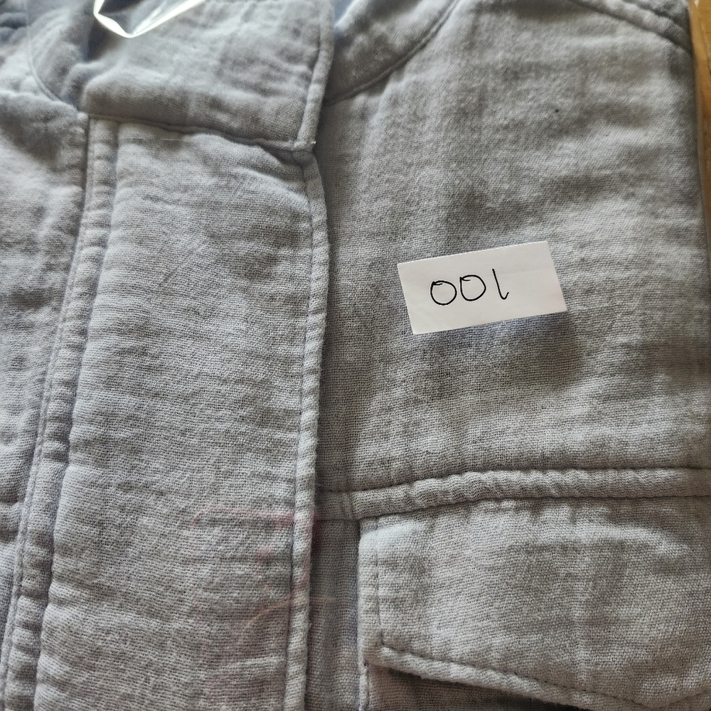 Caslon Zip Up Cotton Utility Jacket Blue Skyway. Sz S - Picture 11 of 11